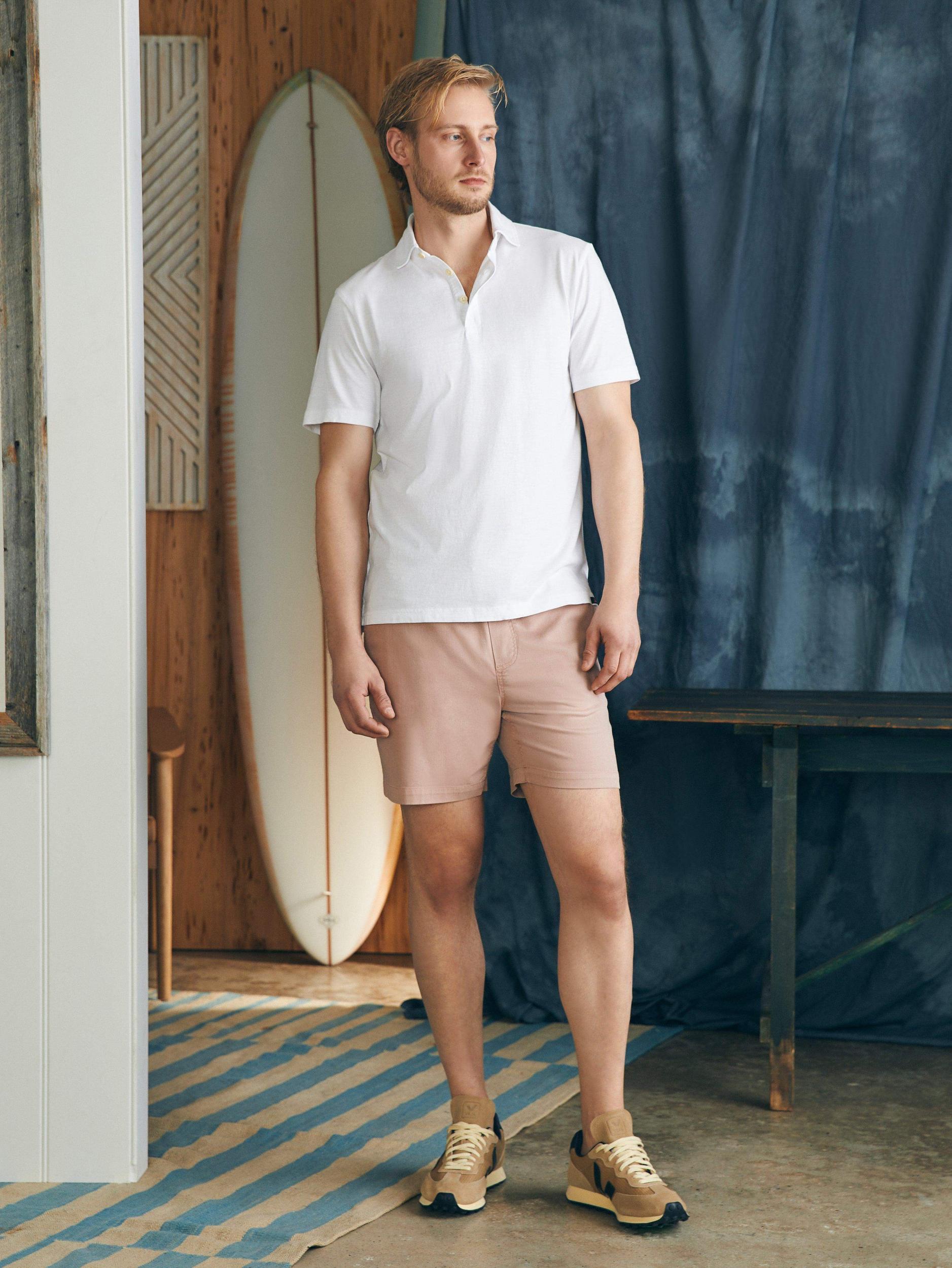Sunwashed T-Shirt Polo - White Male Product Image