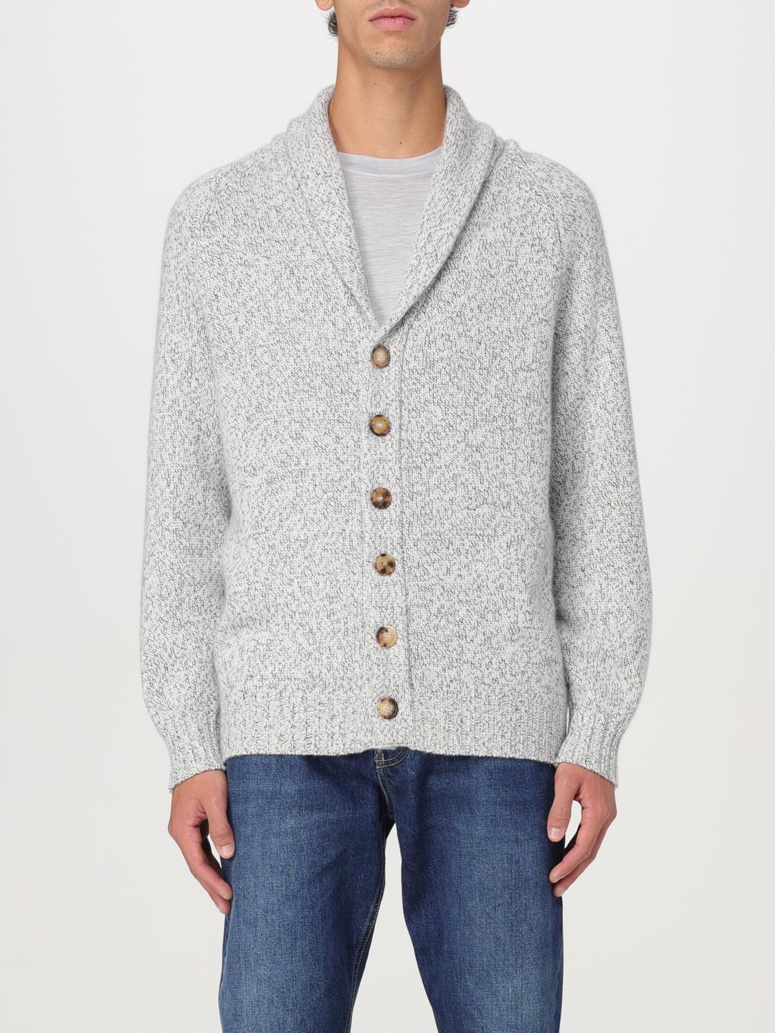 BRUNELLO CUCINELLI Cashmere Mouline Cardigan In Grey Product Image