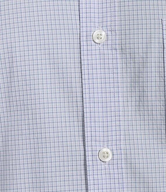 Roundtree & Yorke Short Sleeve Mini Check Poplin Sport Shirt Product Image