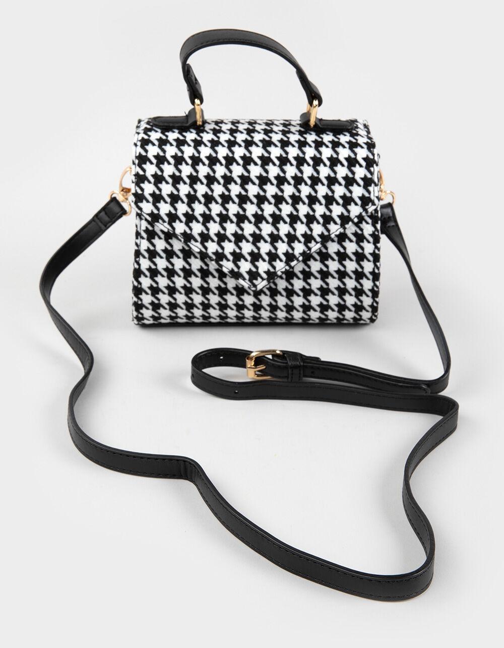 Houndstooth Swing Womens Crossbody Bag - BLK/WHT Product Image
