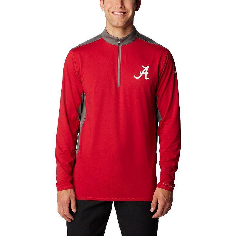 Men's Columbia Crimson Alabama Crimson Tide Tech Trail™ Omni-Shade Quarter-Zip Top, Size: Medium, Red Product Image