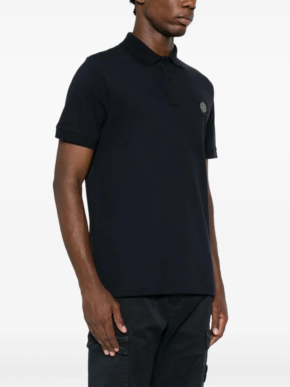 Compass-badge piqué polo shirt Product Image