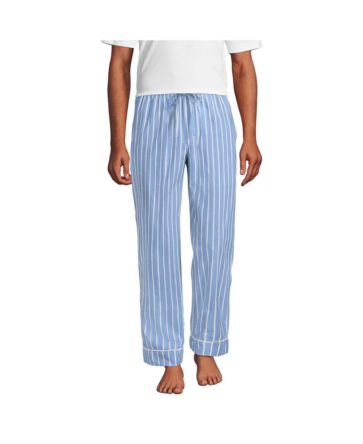 Men's Lands' End Essential Pajama Pants, Size: Medium, Gray Mist Sails Product Image