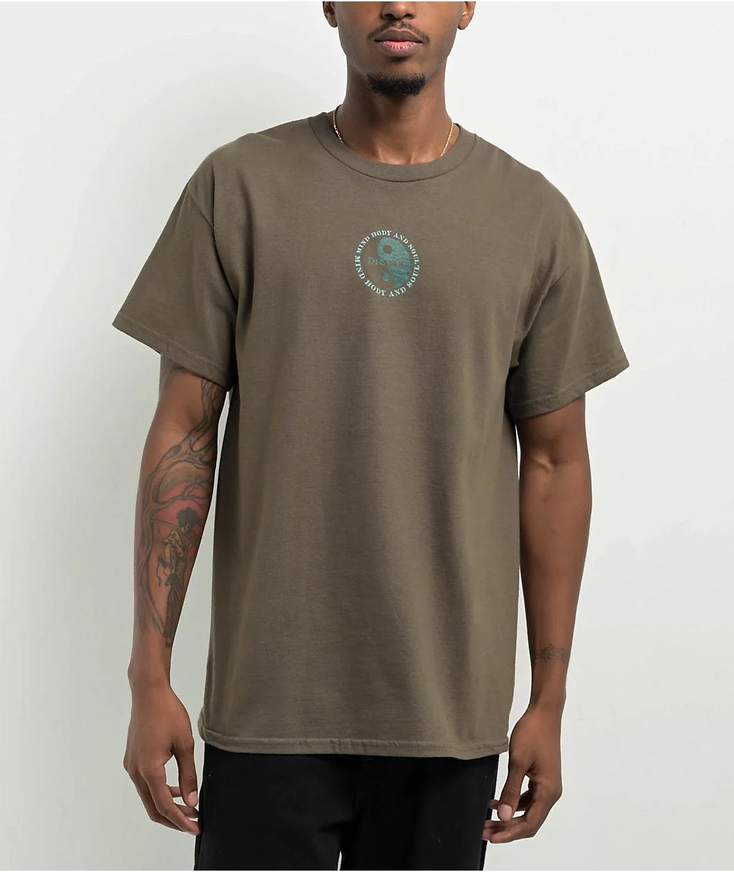 Dravus Mind Body And Soul Olive T-Shirt Product Image
