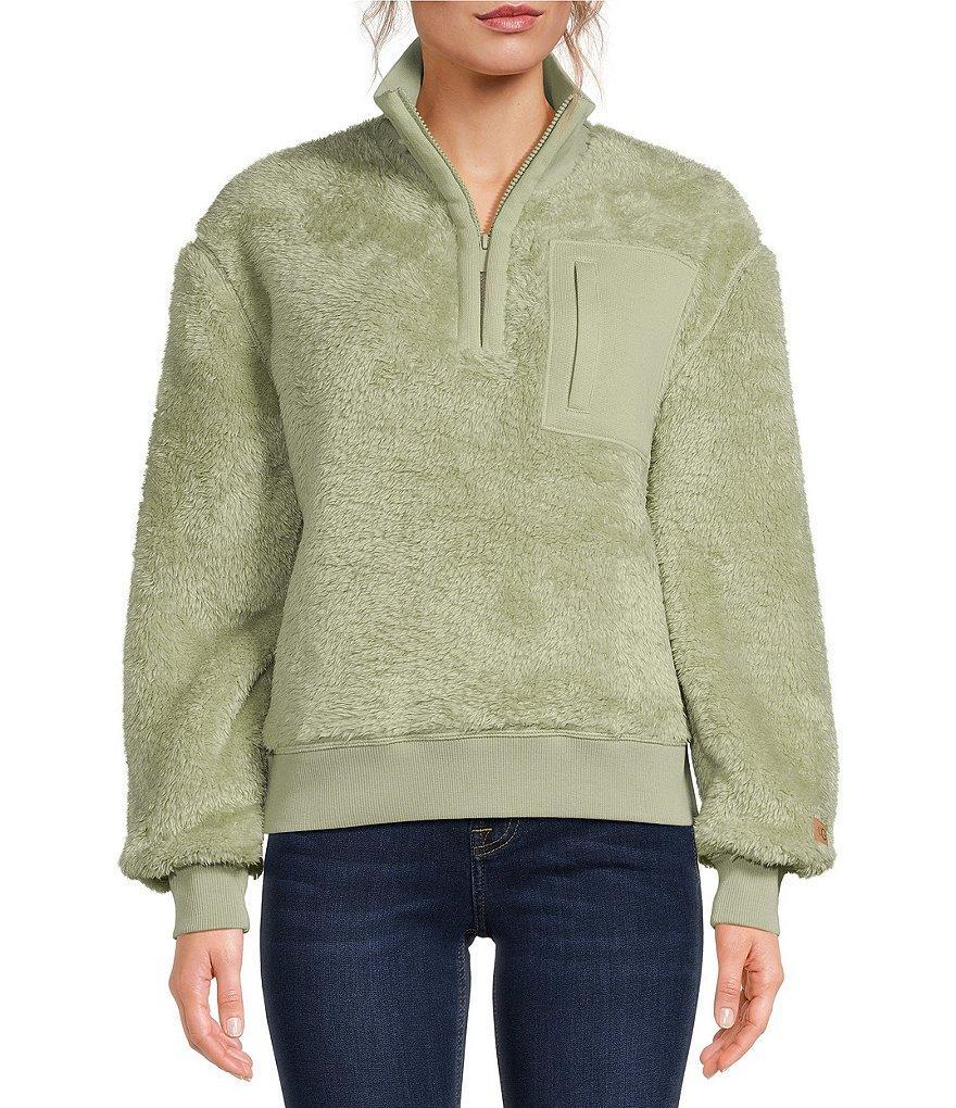 UGG Janeann Plush Fleece Stand Collar Half-Zip Sweater Product Image