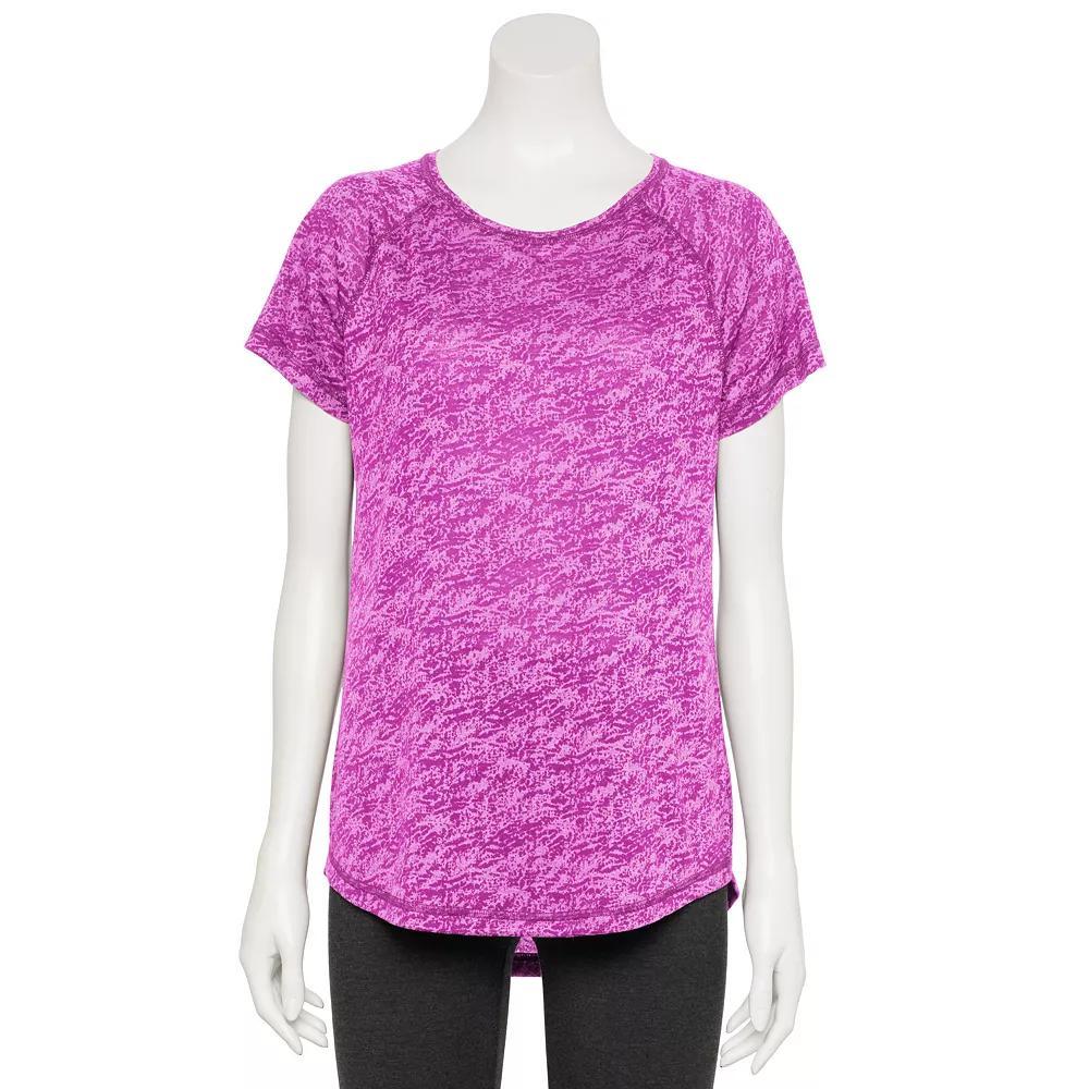Women's Tek Gear® Adaptive Core Raglan Tee, Size: Large, Purple Burnout Product Image
