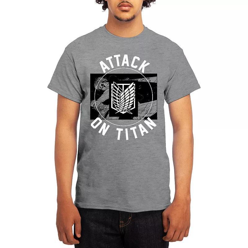 Men's Attack on Titan Circle Emblem Sword Tee, Size: Small, Light Blue Product Image
