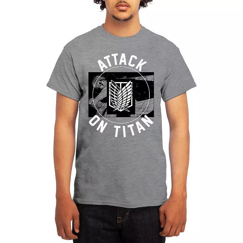 Men's Attack on Titan Circle Emblem Sword Tee, Size: Small, Light Blue Product Image