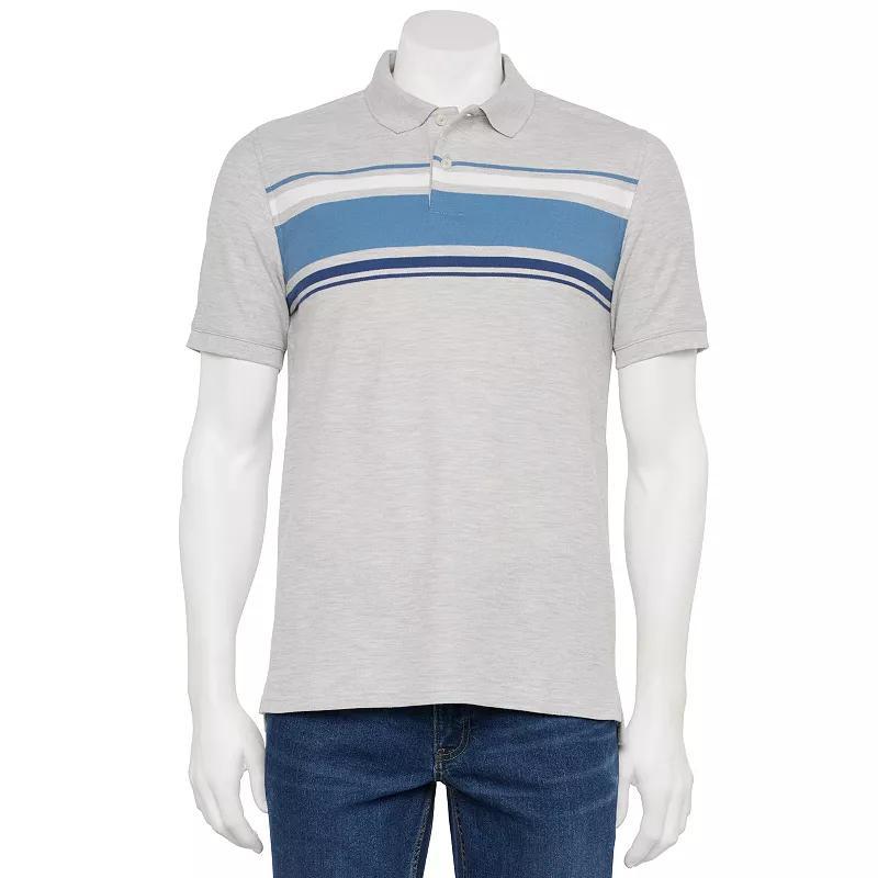Men's Sonoma Goods For Life® Short Sleeve Pique Polo, Size: XS, Patrick Grey Blue Product Image