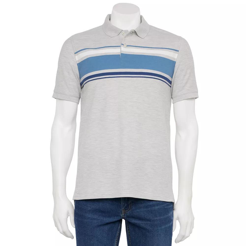 Men's Sonoma Goods For Life® Short Sleeve Pique Polo, Size: XS, Patrick Grey Blue Product Image