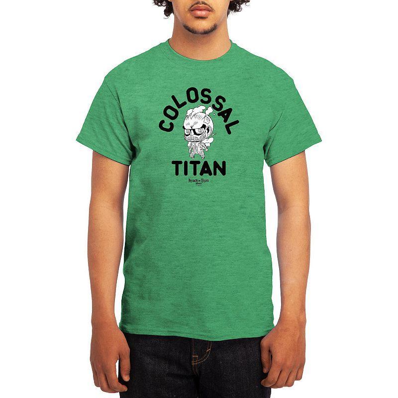 Men's Attack on Titan Eren & Mikasa Tee, Boy's, Size: Small, Green Product Image
