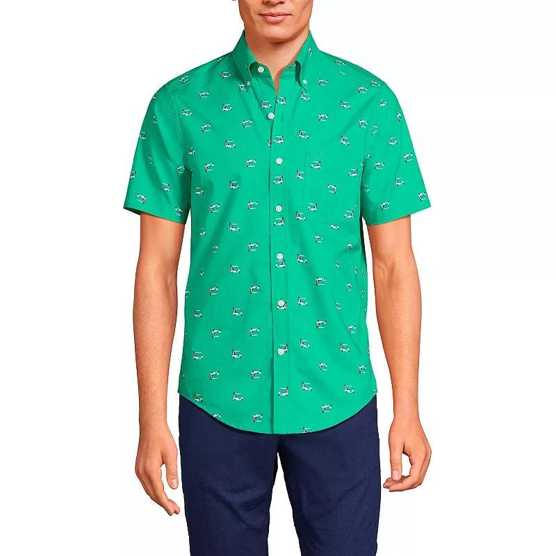 Mens Lands End Traditional-Fit Essential Lightweight Poplin Button-Down Shirt Product Image