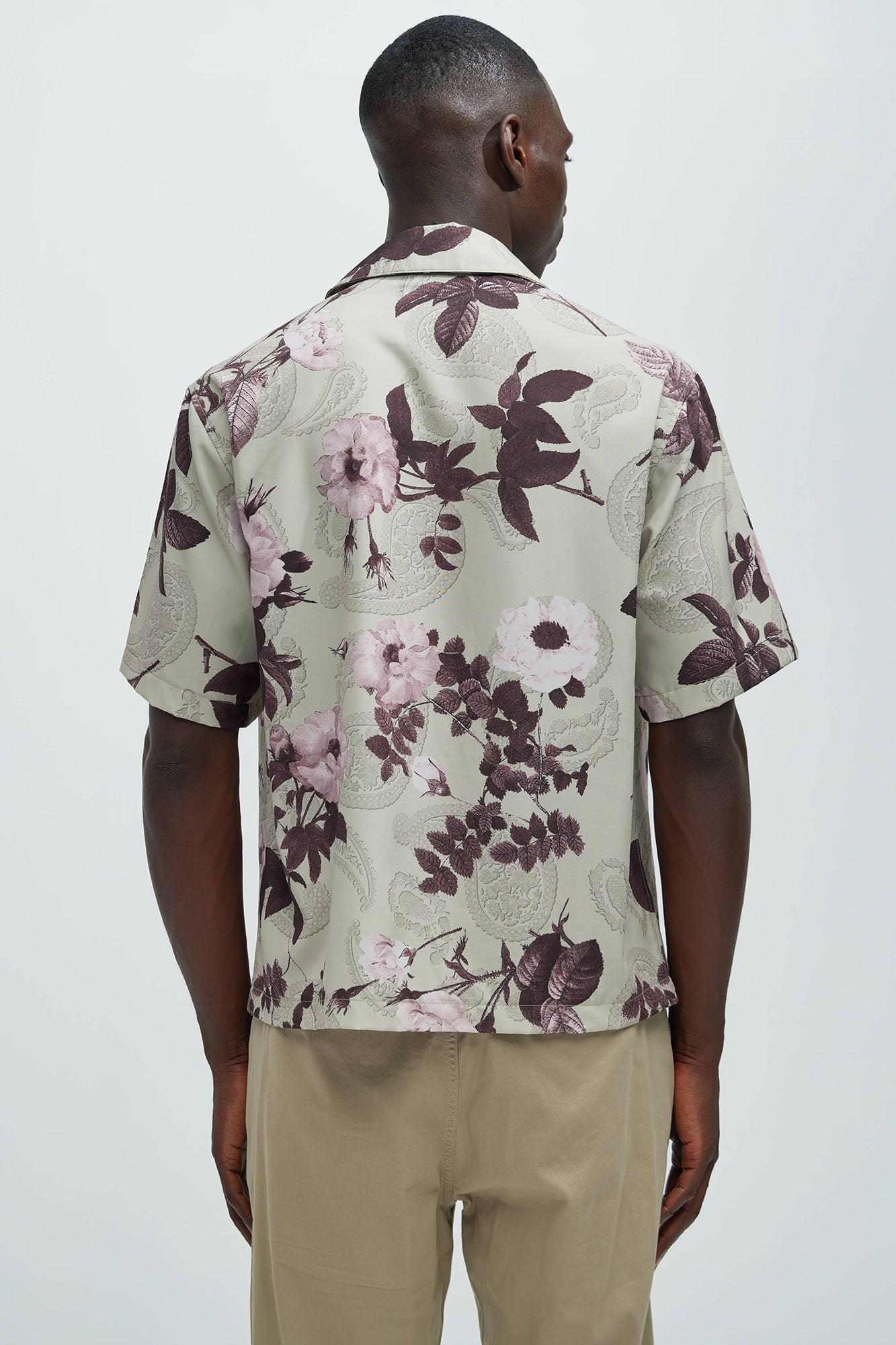 Dazed Floral Paisley Shirt - Oatmeal Product Image