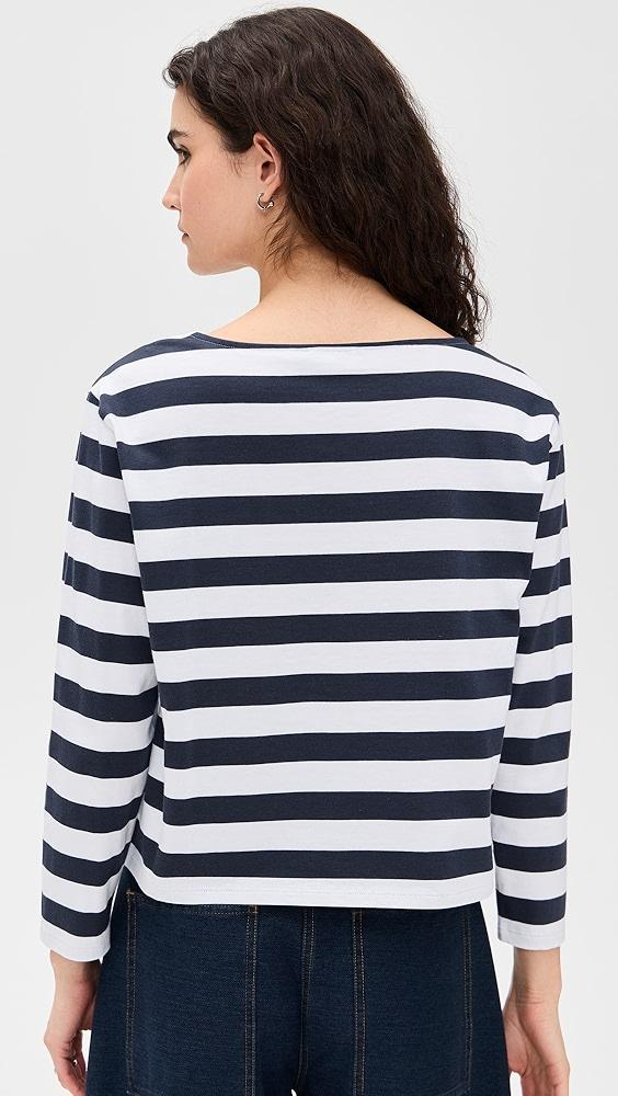 Theory Cl Stripes Boatneck Tee | Shopbop Product Image