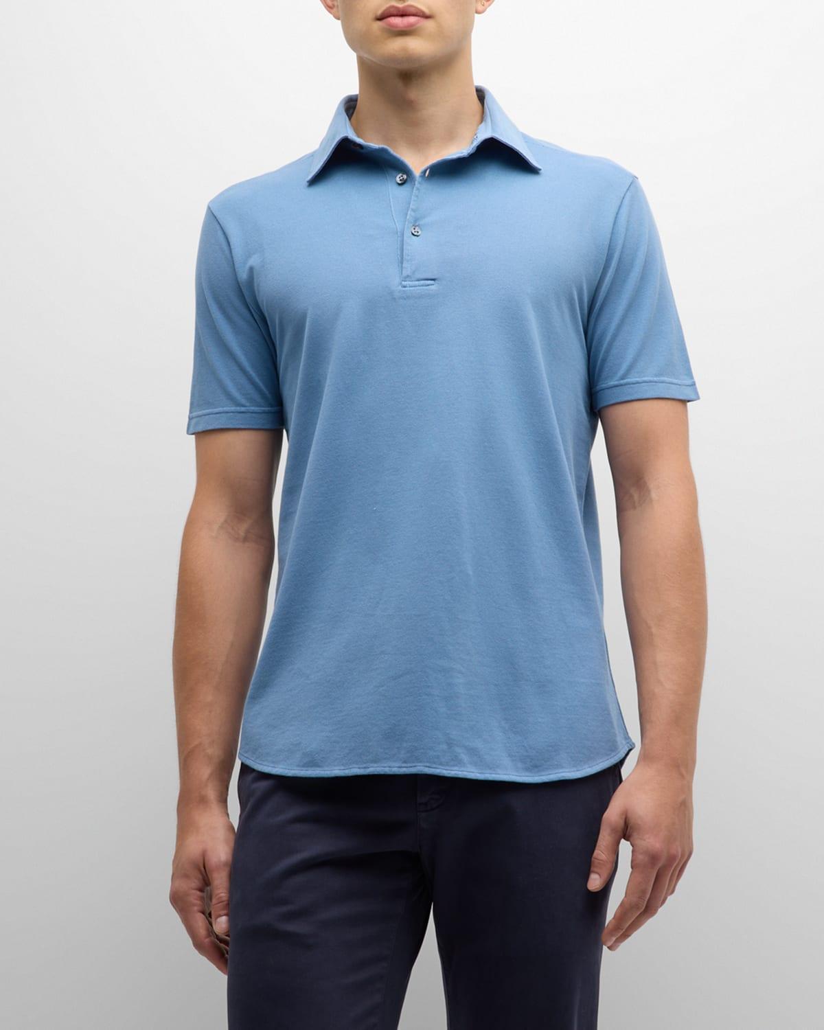 Mens Cotton Pique Polo Shirt Product Image