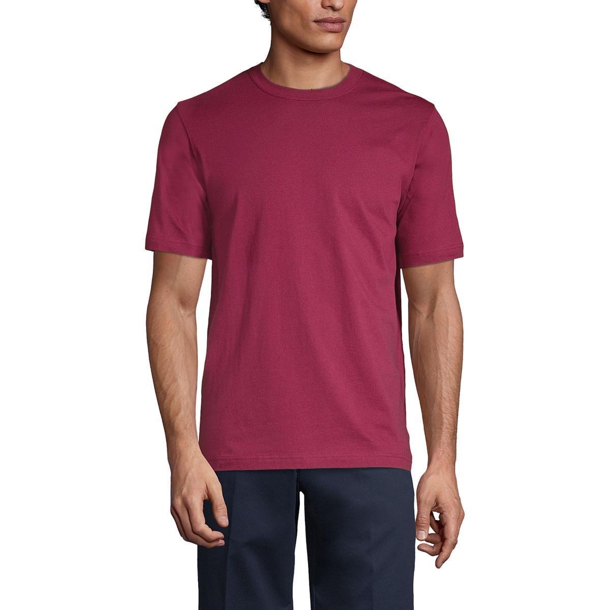 Men's Lands' End Essential Short Sleeve School Uniform T-shirt, Size: Small, Classic Blue Product Image