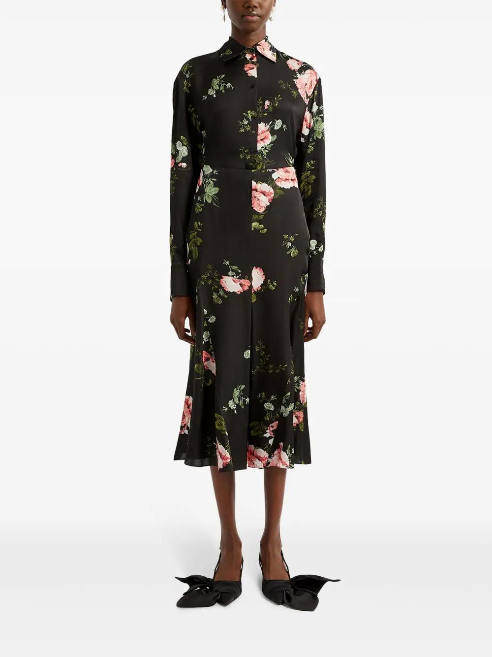 floral-print A-line midi skirt Product Image