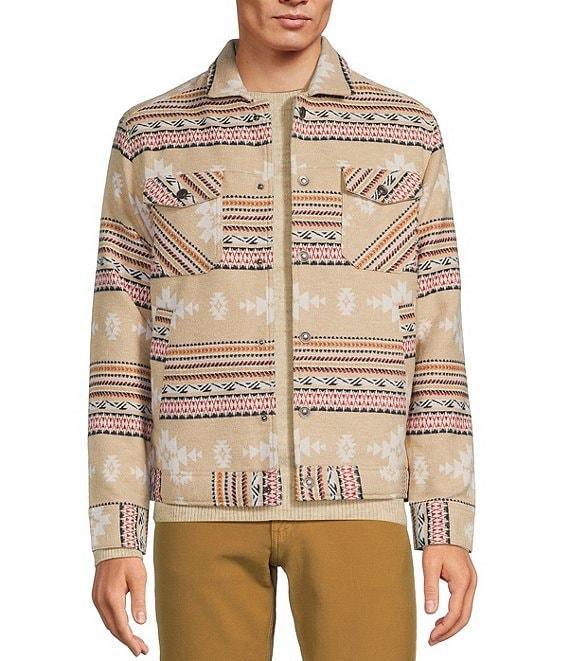 Rowm The Drifter Southwestern Jacquard Sherpa Lined Trucker Jacket Product Image