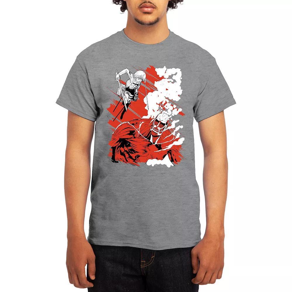 Mens Attack on Titan Eren Versus Colossal Titan Graphic Tee Product Image