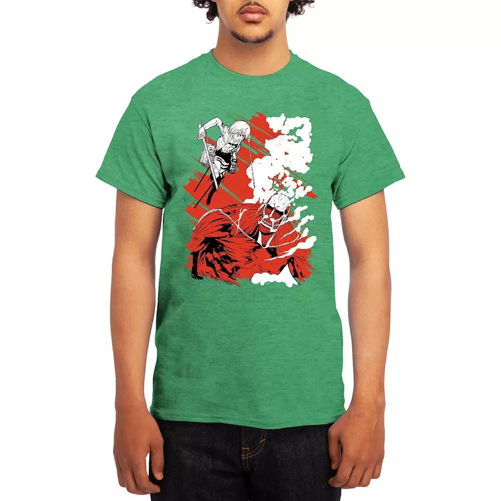 Mens Attack on Titan Eren Versus Colossal Titan Graphic Tee Product Image