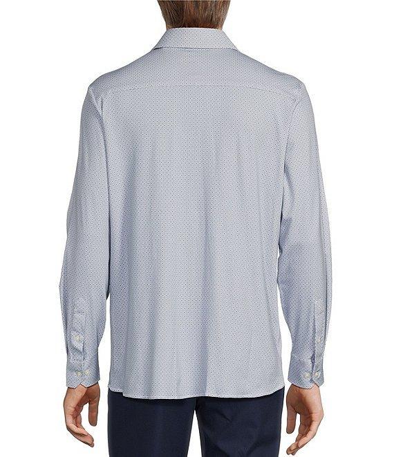 Hart Schaffner Marx State Street Essentials Albini 4FLEX Long Sleeve Geo Printed Coat Front Shirt Product Image