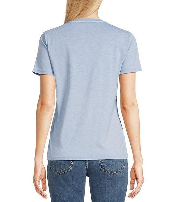 Lucky Brand Crew Neck Short Sleeve Floral Graphic Top Product Image