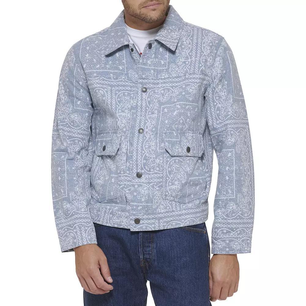 Men's Levi's® Utility Jacket with Laydown Collar, Size: XL, Ligth Blue Print Product Image