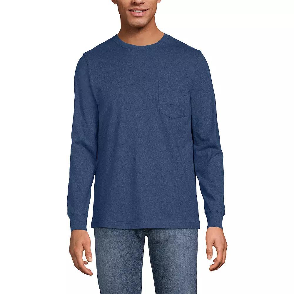 Men's Lands' End Super-T Pocket Tee, Size: XL, Blue Grey Product Image