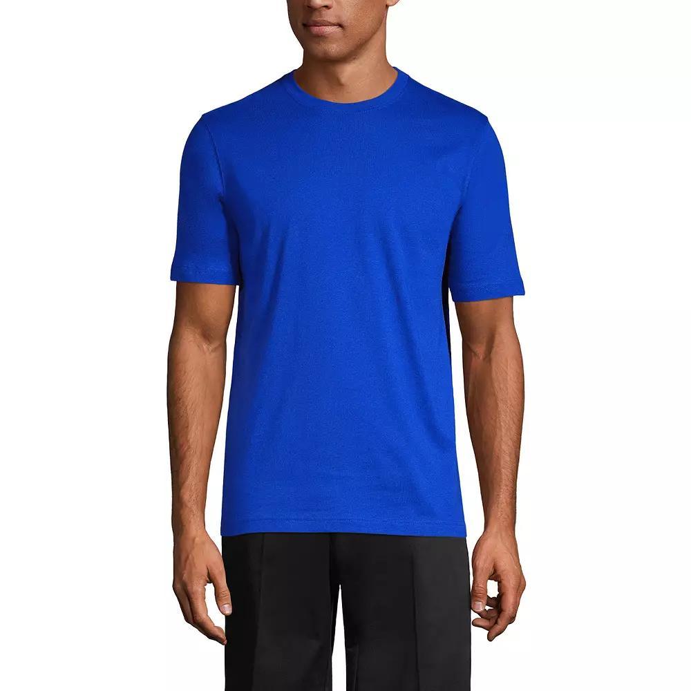 Men's Lands' End Essential Short Sleeve School Uniform T-shirt, Size: Small, Classic Blue Product Image