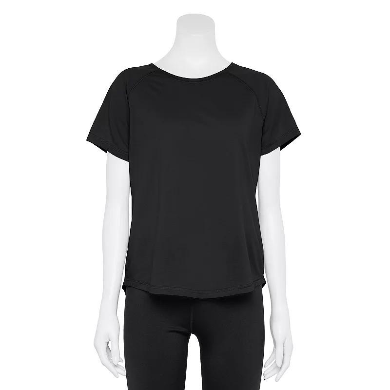 Petite Tek Gear® Core Raglan Tee, Women's, Size: XXL Petite, Smokey Grey Product Image