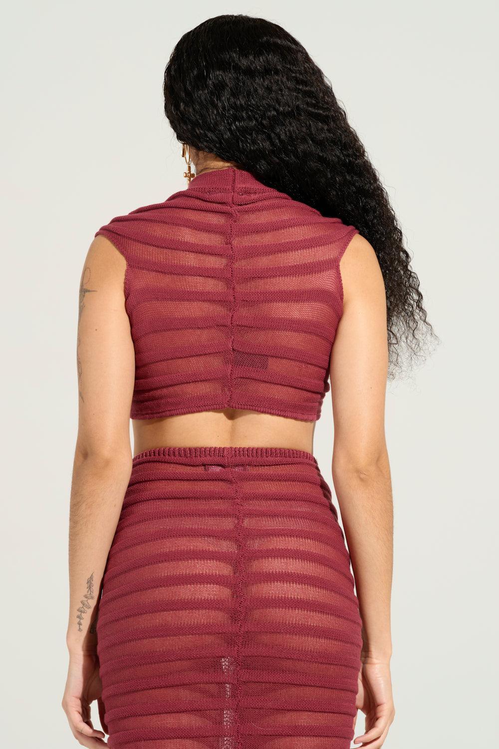 CLEO SEMI SHEER CROP TOP Product Image