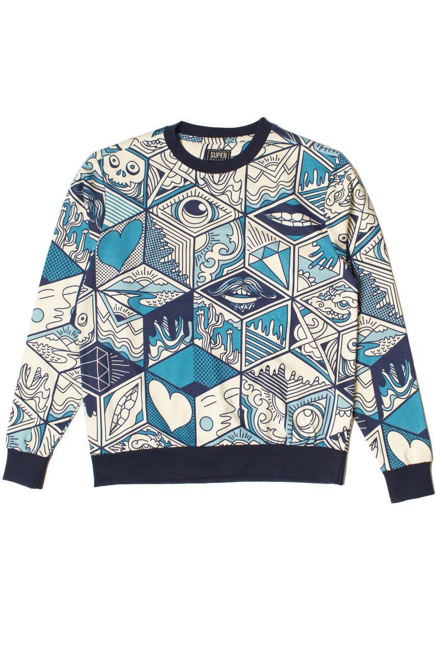 Geometric Pop Art Graphic Sweatshirt Product Image