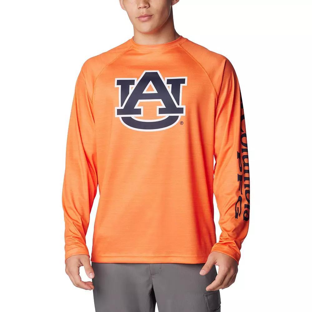 Men's Columbia  Orange Auburn Tigers PFG Terminal Tackle Omni-Shade Raglan Long Sleeve T-Shirt, Size: XL Product Image