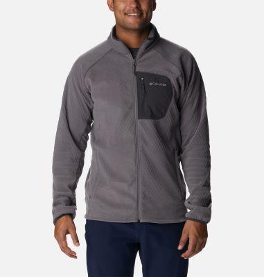 Columbia Outdoor Tracks Full Zip (City Grey/Shark) Men's Clothing Product Image