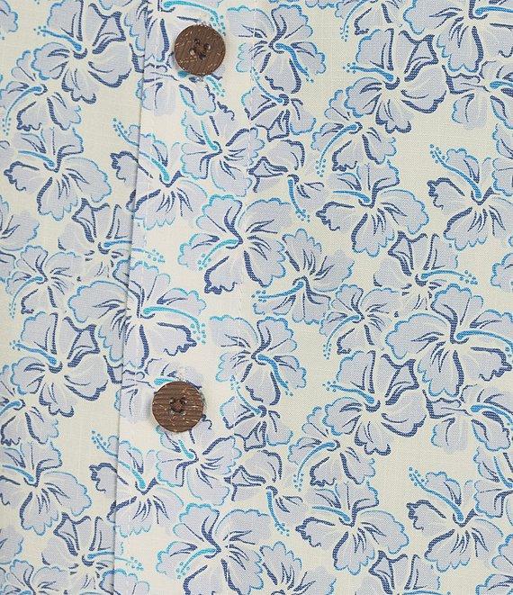 Caribbean Flower Print Short Sleeve Woven Shirt Product Image