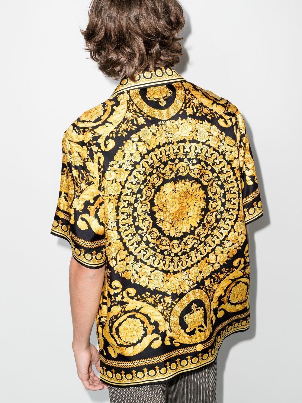 Barocco print silk shirt Product Image