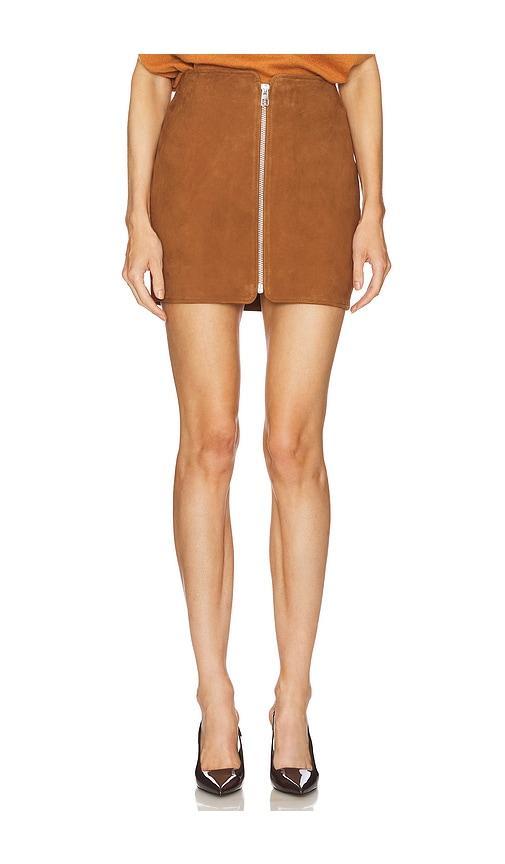 Leather Mini Skirt With Zip The Sei Product Image