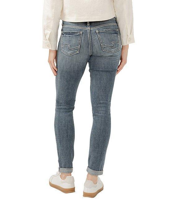 Silver Jeans Co. Girlfriend Mid Rise Power Stretch Skinny Jeans Product Image
