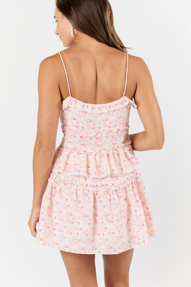 What It Takes Pink Multi Floral Ruffle Tank and Skirt Set SALE Product Image