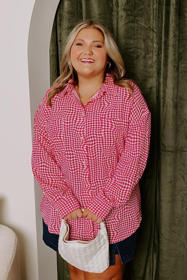 Take A Photo Houndstooth Top Curves Product Image