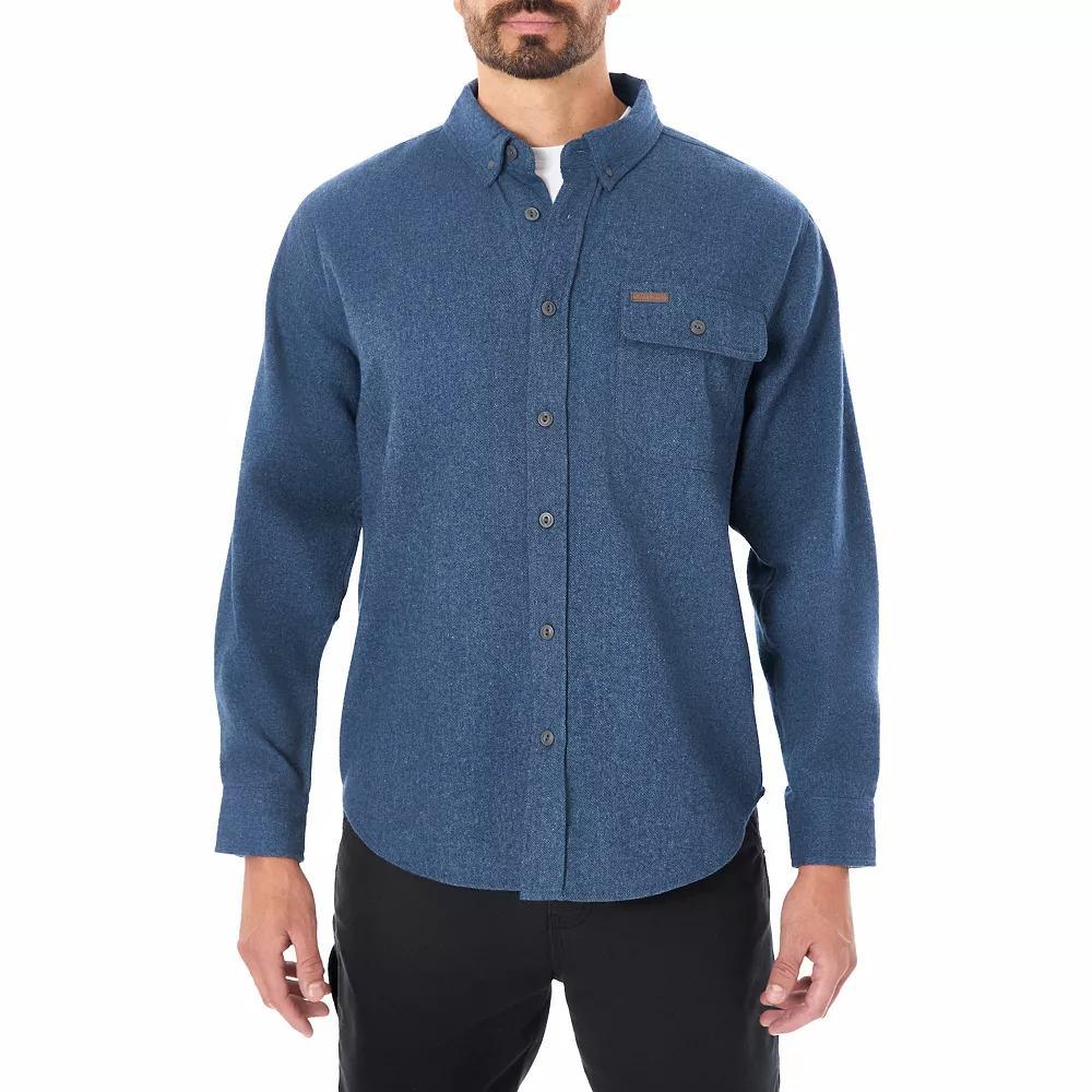 Mens Smiths Workwear Extra Heavyweight Chamois Flannel Shirt Grey Olive Product Image