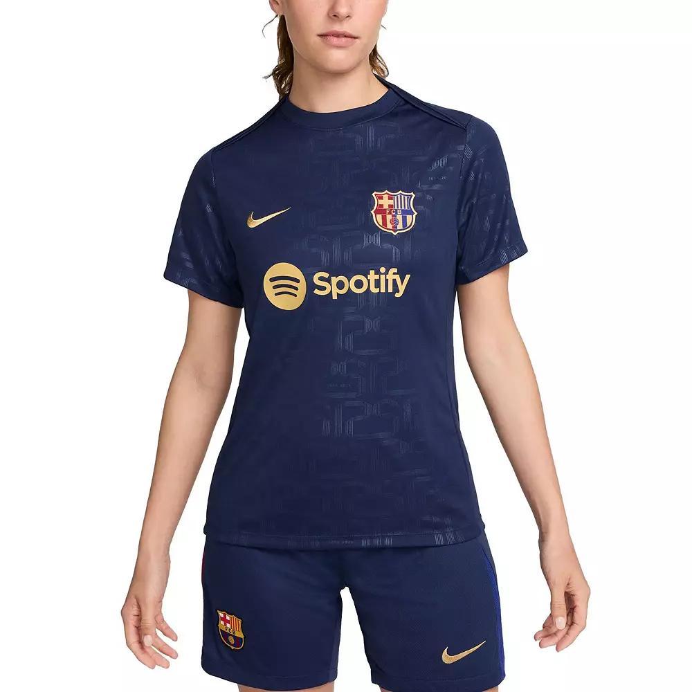 Womens Nike Navy Barcelona 2024/25 Academy Pro Pre-Match Performance Top Bar Blue Product Image