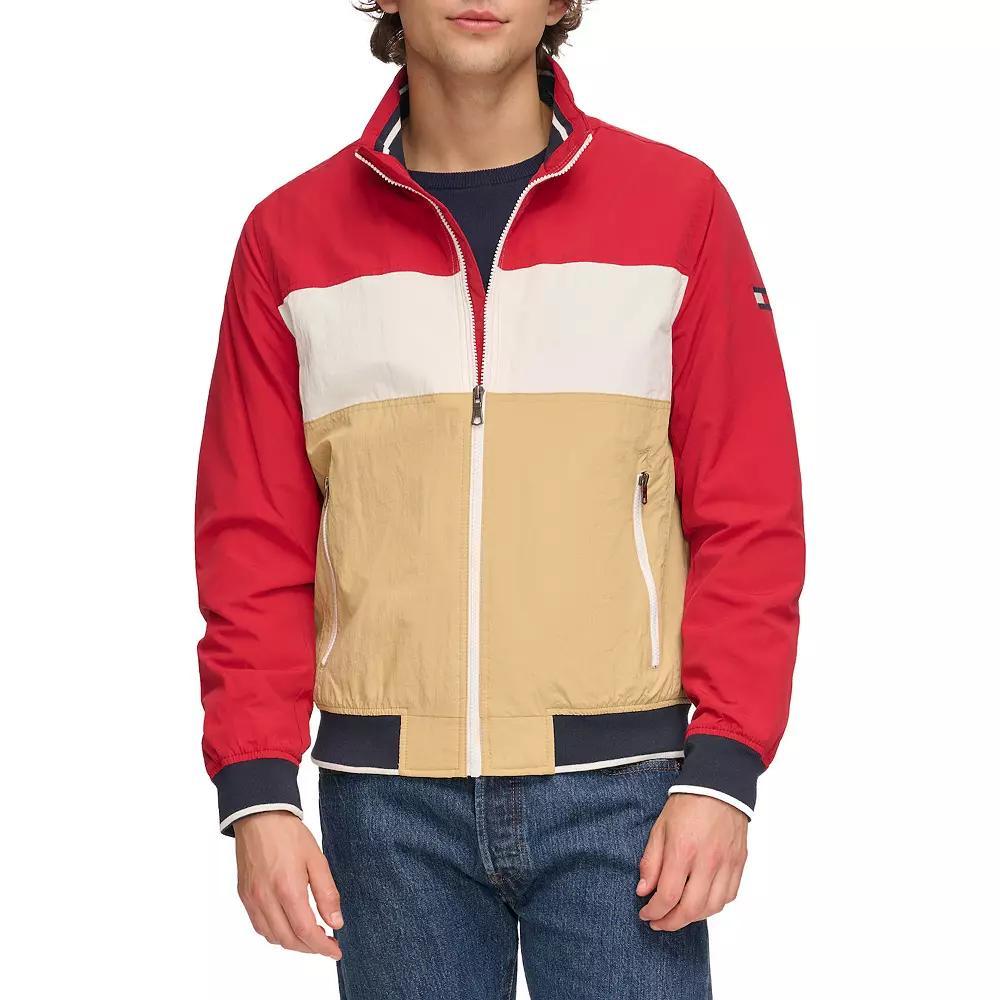 Mens Tommy Hilfiger Stand Collar Jacket Green Product Image