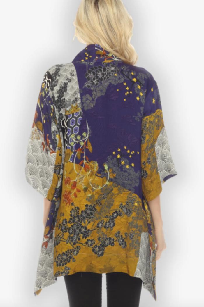Bohemian Mixed Art Silk Kimono Jacket Product Image