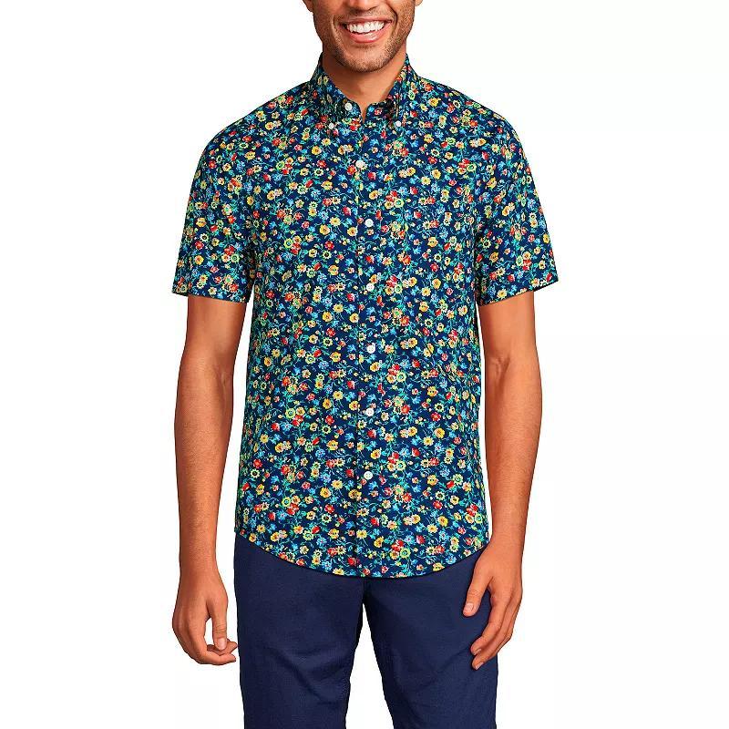 Mens Lands End Traditional-Fit Essential Lightweight Poplin Button-Down Shirt Product Image