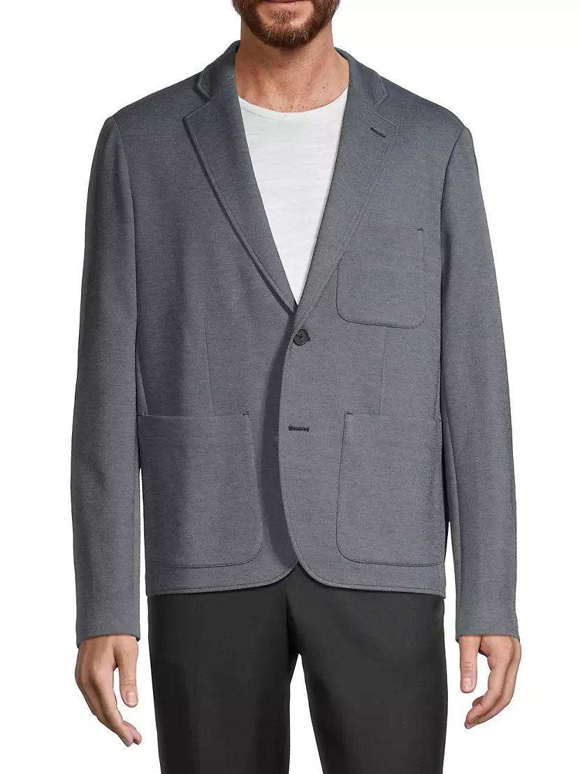 Cotton-Blend Two-Button Blazer Product Image