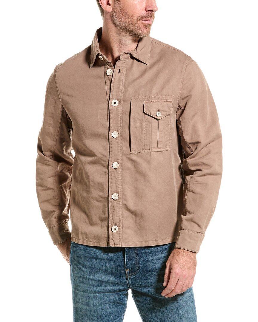 BRUNELLO CUCINELLI Linen-blend Shirt Jacket In Multi Product Image