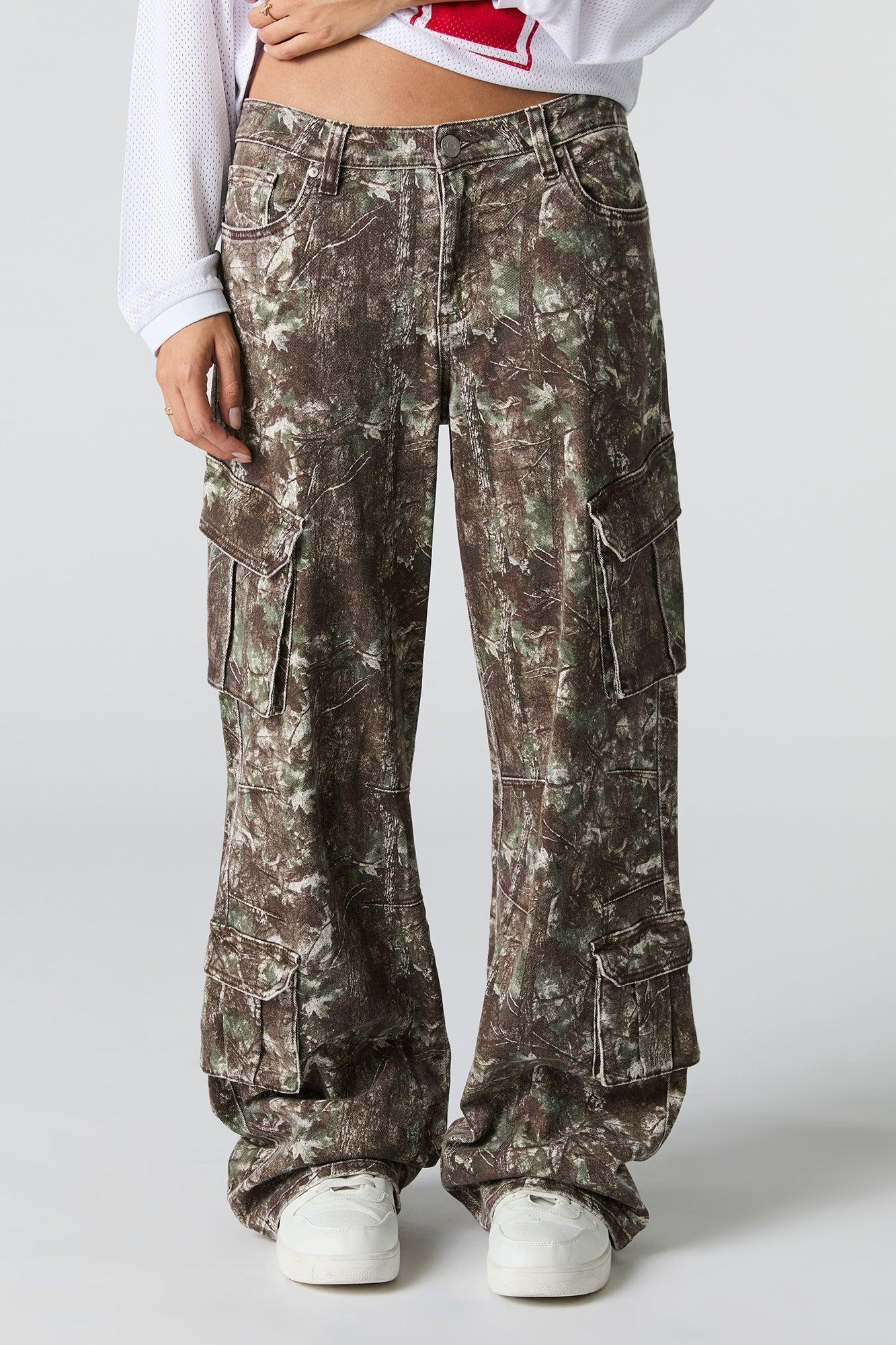 Stretch Denim Straight Leg Cargo Jean Female Product Image