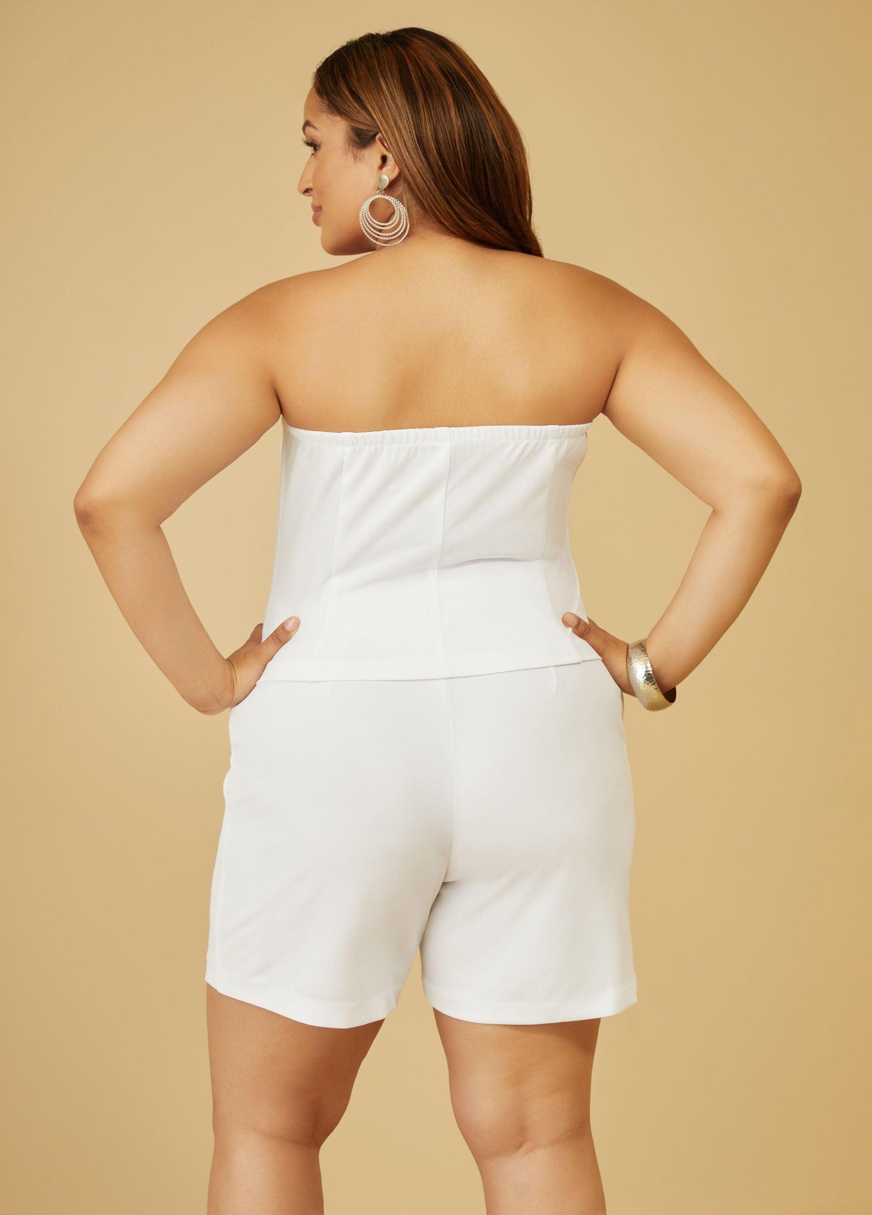 Strapless Buttoned Top Female Product Image