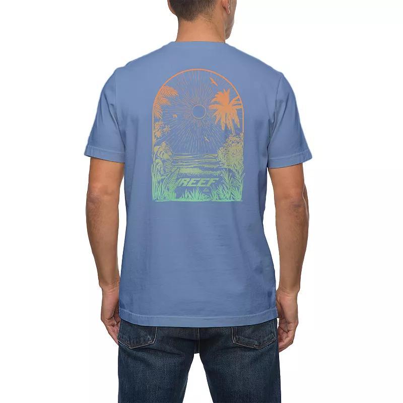 Mens REEF Banks Graphic Tee Silver Blue Product Image